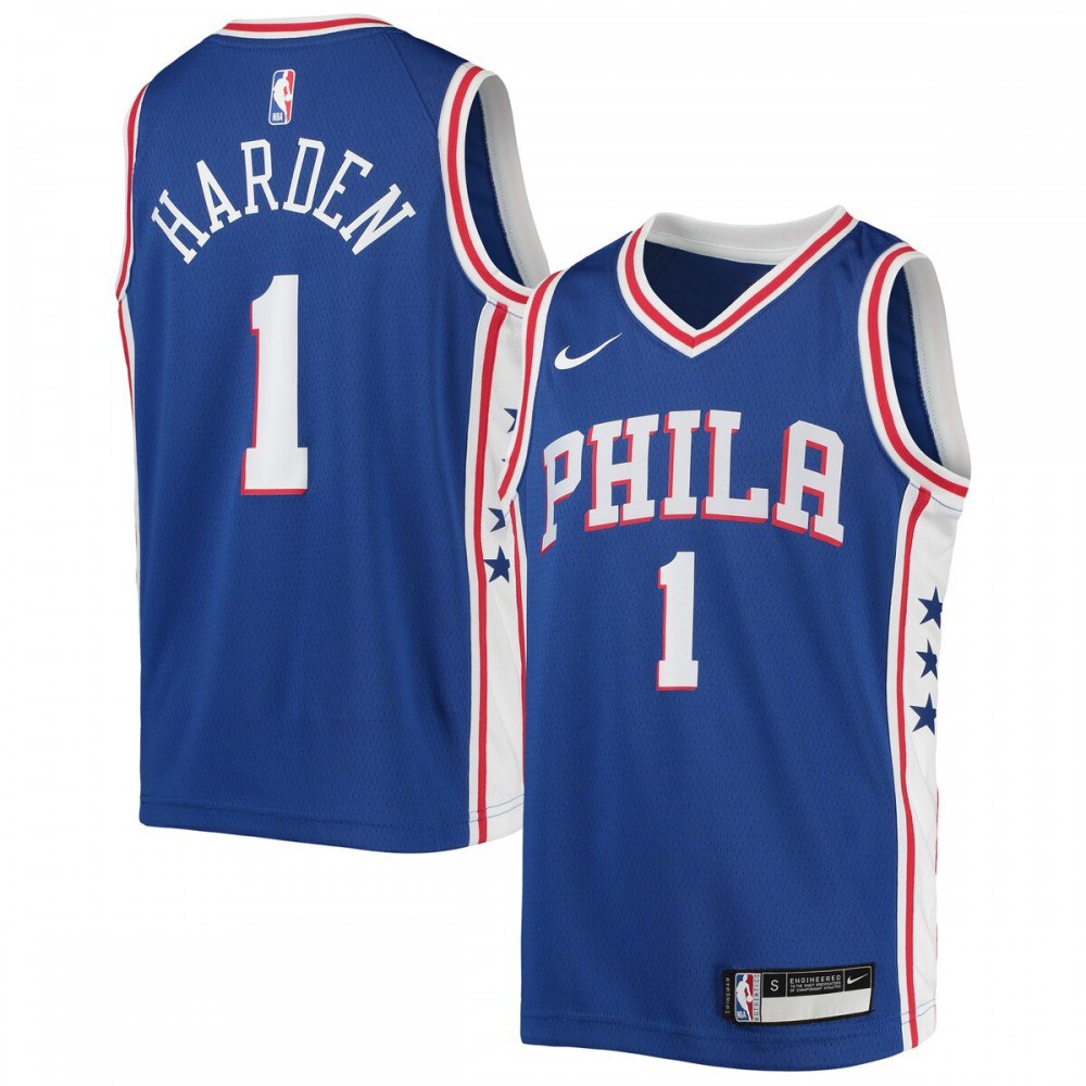 James Harden Philadelphia 76ers Youth 2021/22 Swingman Jersey - Icon Edition - Royal-Pro Kit Vault | Brand New 26/27 Sports Jerseys